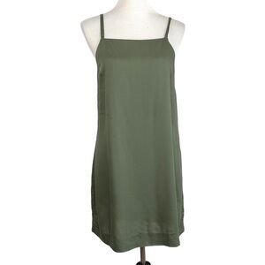 Monki Womens Belle Sleeveless Mini Dress Size 38 US 6 Green Spaghetti Straps